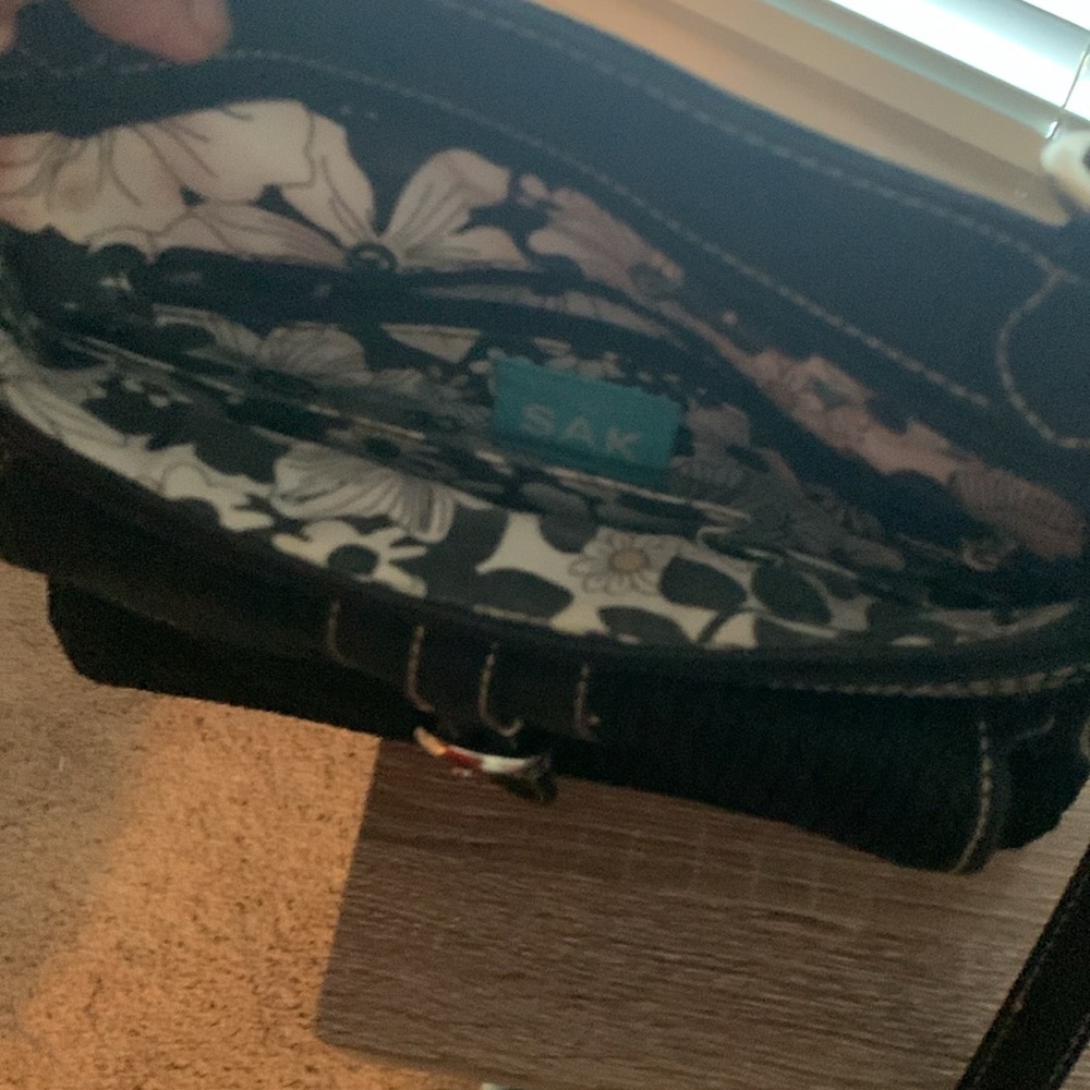 The Sak Crochet Black Crossbody Bag